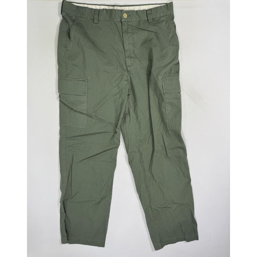 Nautica Explorer Cargo Pants Men's 36x32 (36x31) Loose Fit Green Utility Guide